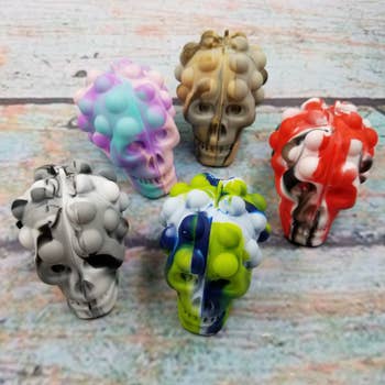 4 Halloween Glow in the Dark Pez Candy Containers Skulls Witch
