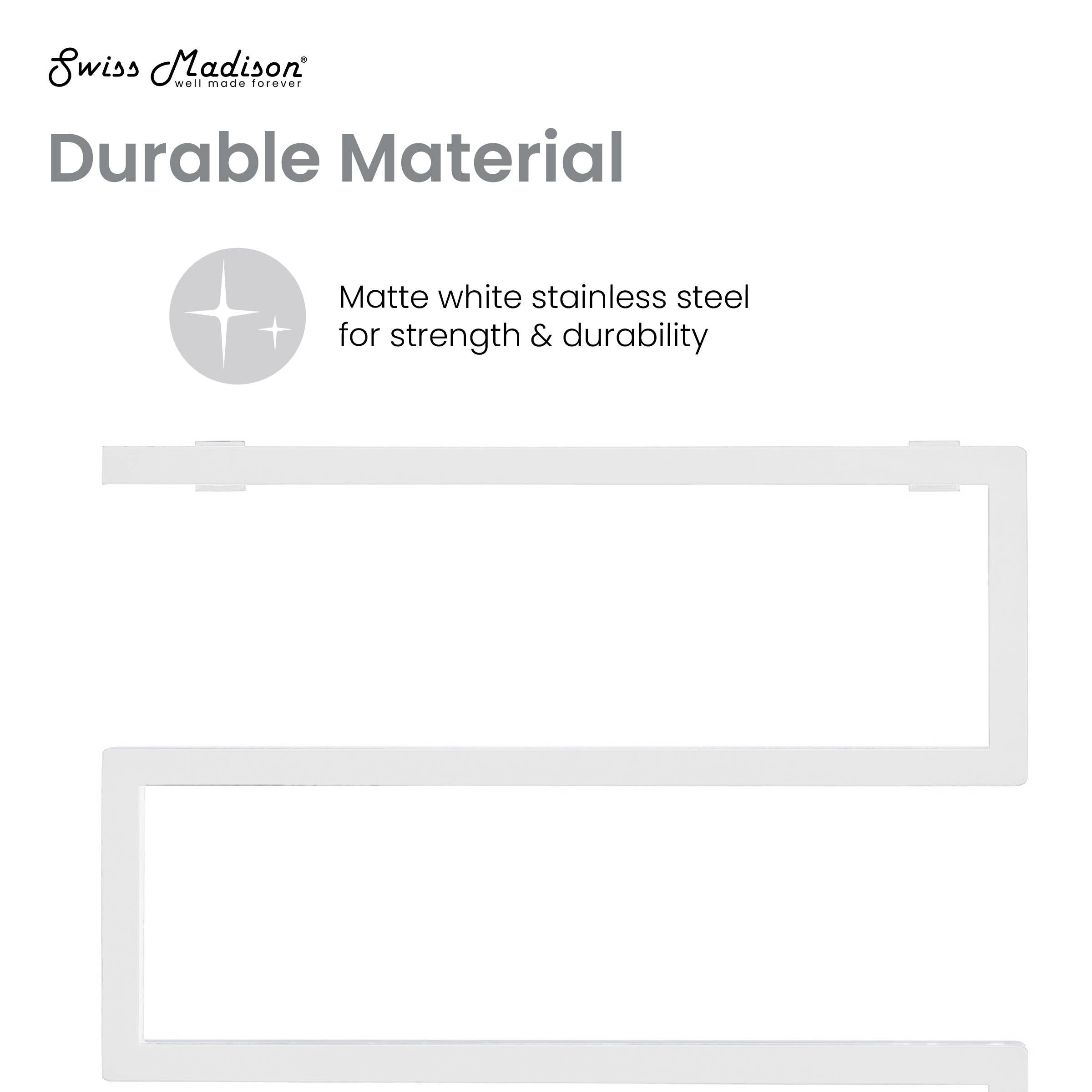 Swiss Madison - Wholesale Towel Holder/Hanger - Voltaire 5-Bar Electric Towel Warmer in Matte White4