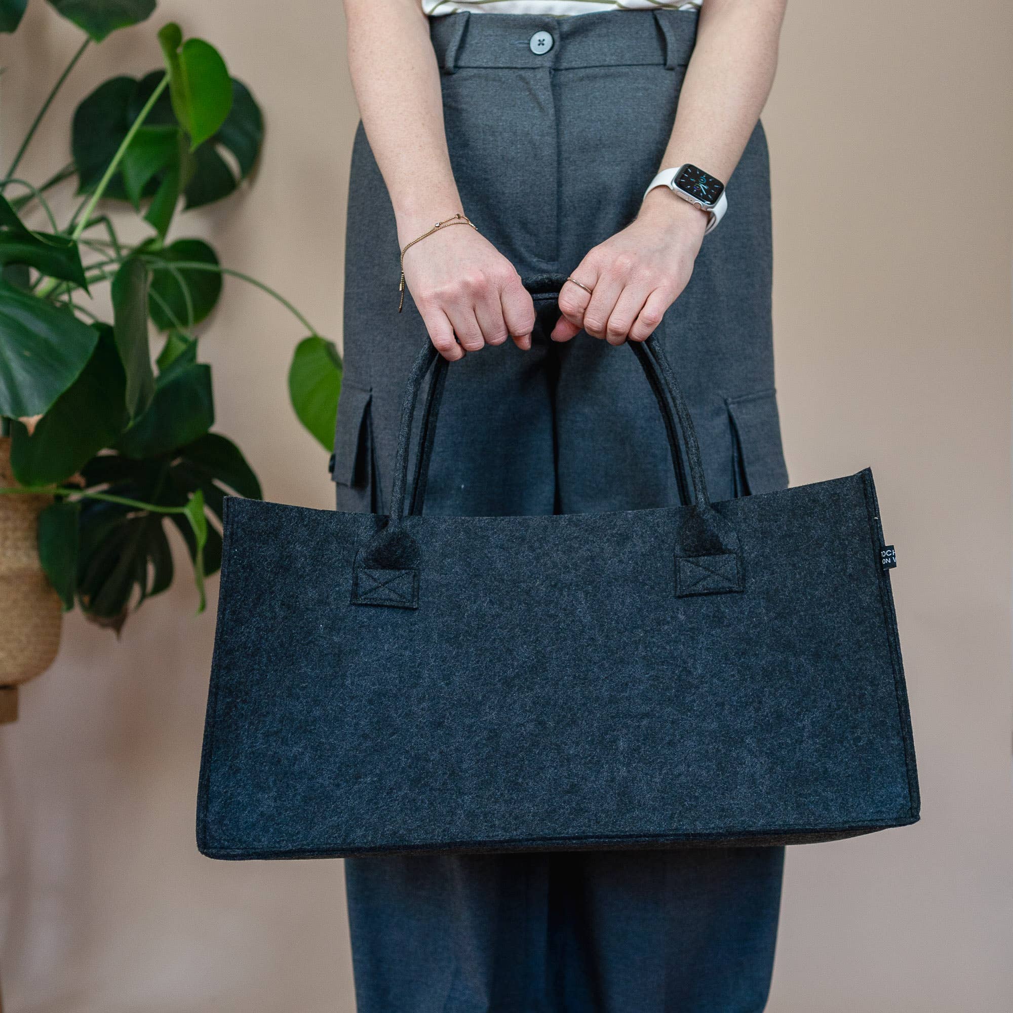 Tochter von Walter - Wholesale Grocery/Shopping Bag - felt bag grey, shopper felt, filshopper, large felt bag9