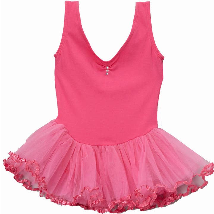 Robe de ballet en strass rose vif pour la vente par Wenchoice