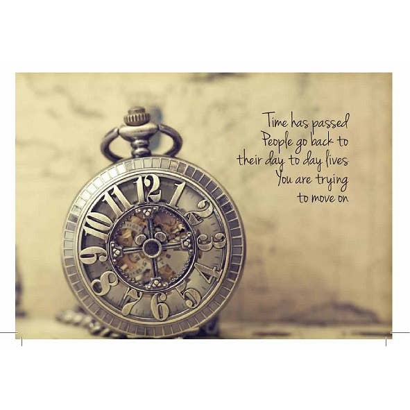Encouragement after loss "Time has passed" Wordy Bird for wholesale by Wordy Bird Cards
