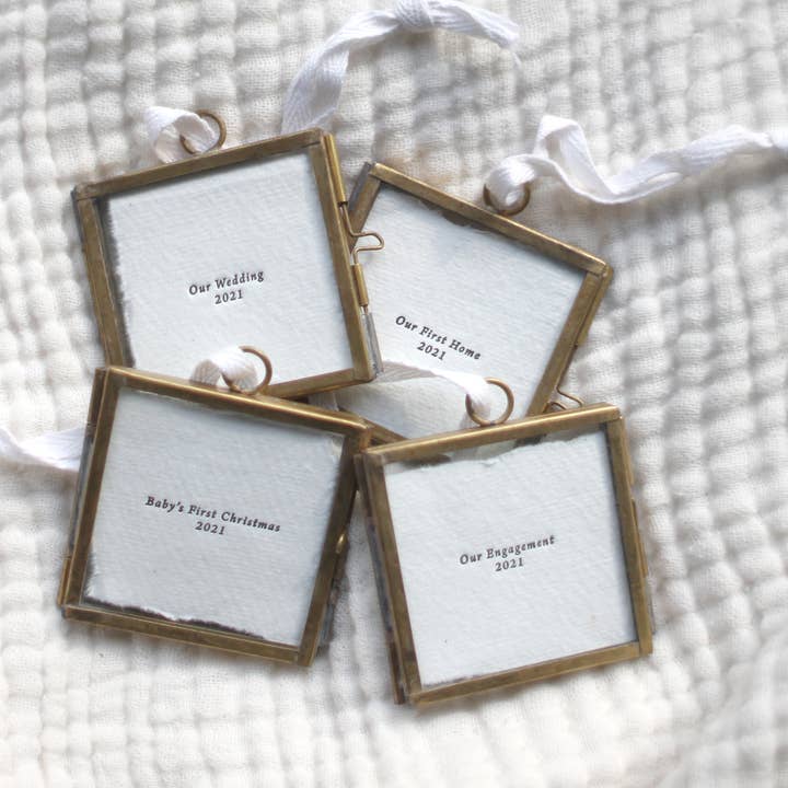 Belinda Love Lee Paperie - Wholesale Christmas Decoration - Blank Ornament, Letterpress Christmas Hanging Ornament