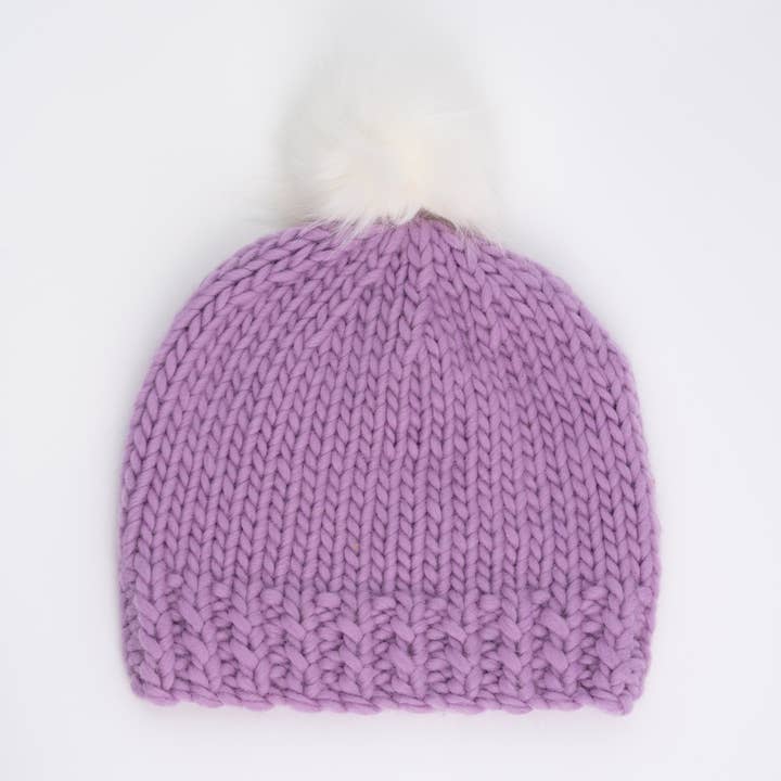 Wool Couture Company – wholesale DIY craft kit – Pom Pom Hat Easy Knitting Kit1