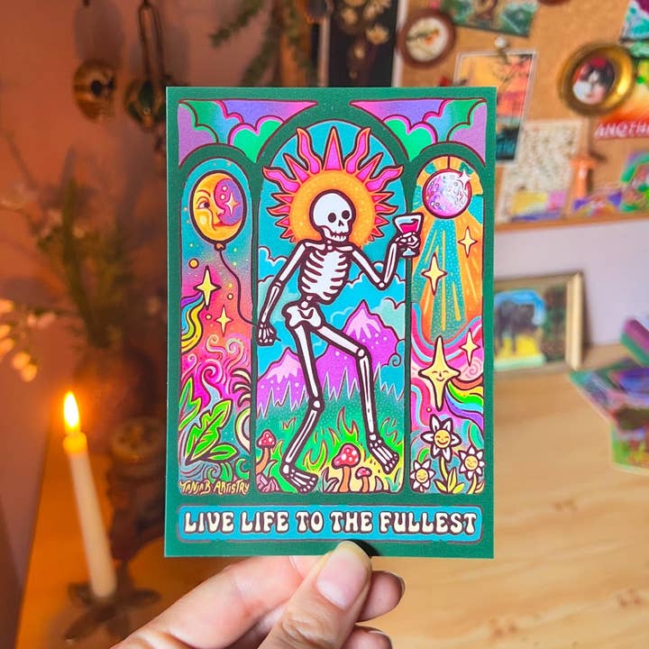 SeeknRevel - Vente Carte de vœux classique - Vivez pleinement votre vie - Carte1