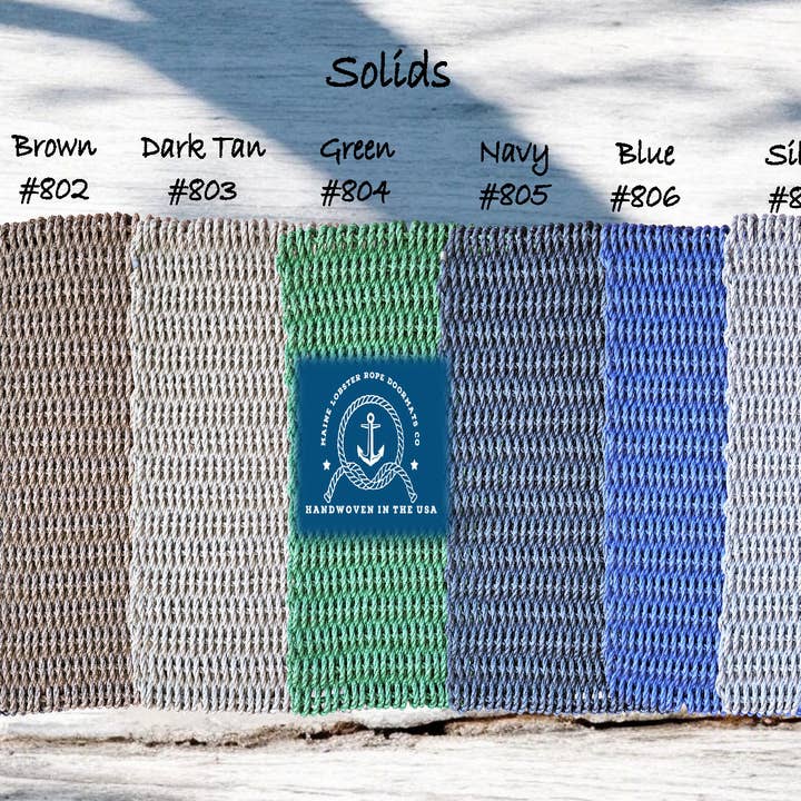 Maine Rope Mats - Venta al por mayor Felpudo - 966 La "Original" Alfombra de Puerta Tejida a Mano con Cuerda de Langosta de Maine, Selecciones de Color Sólido3