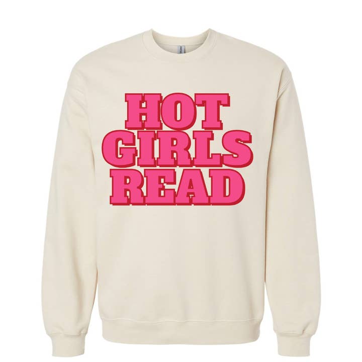 Hot Girls Read Women's Graphic Sweatshirt for wholesale by The Babe Co.