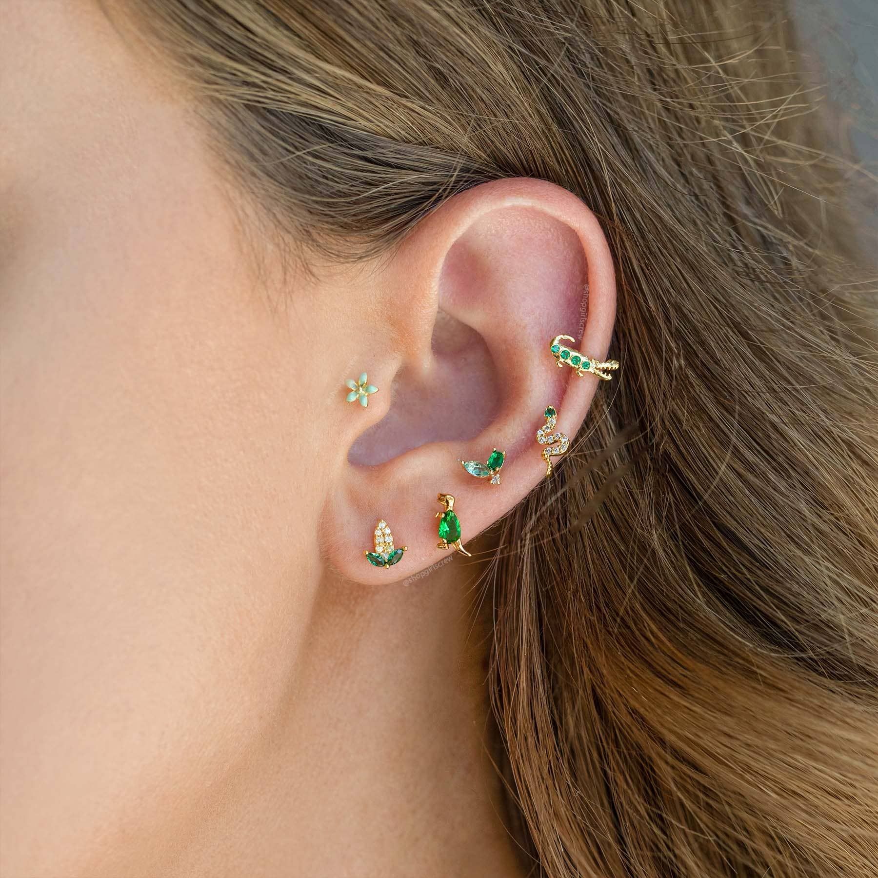 Girls Crew – Conjunto de joias por atacado – Conjunto de brincos Flora e Fauna9