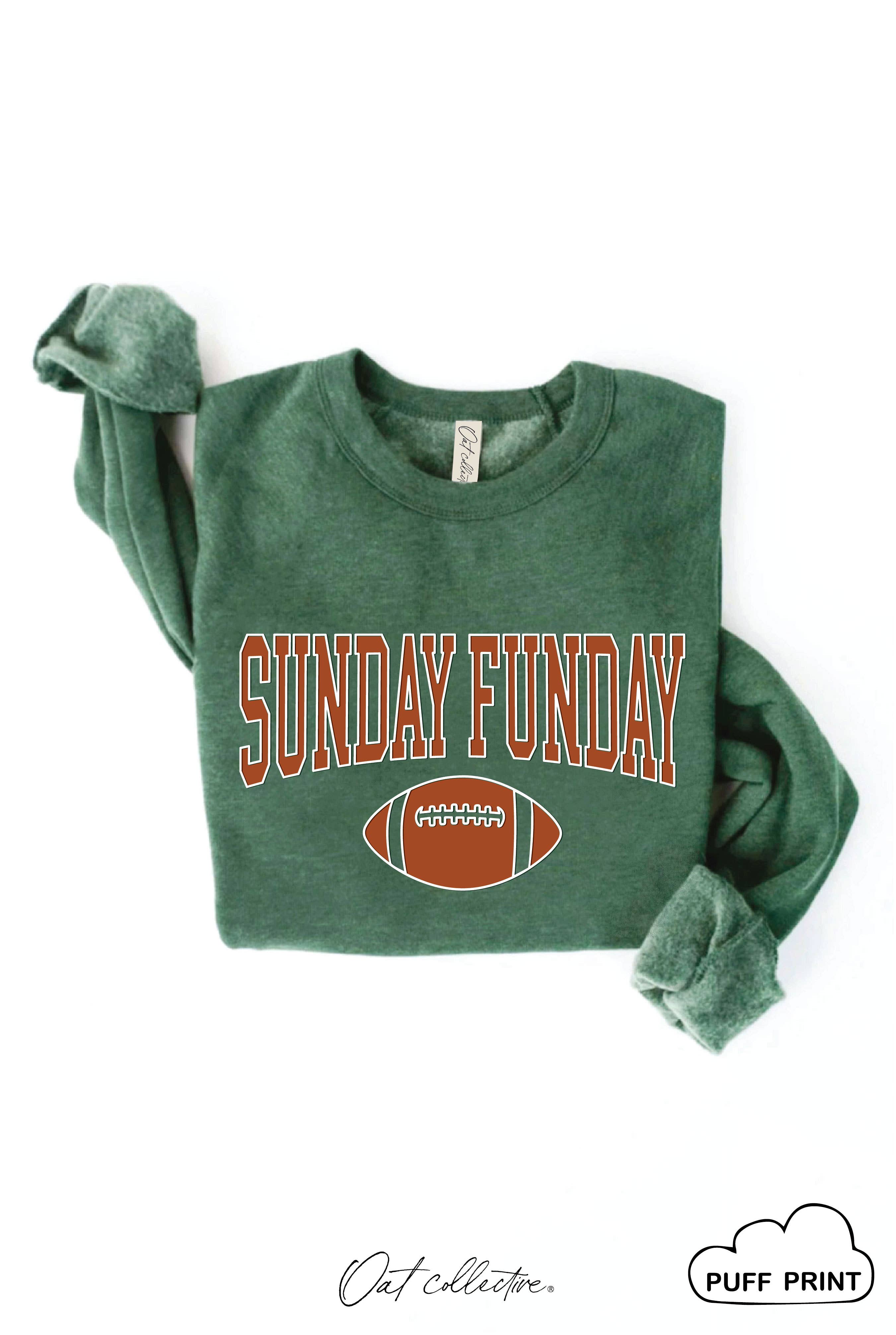 OAT COLLECTIVE - Wholesale Graphic Sweatshirt - Women's - SUNDAY FUNDAY PUFF Graphic Sweatshirt7