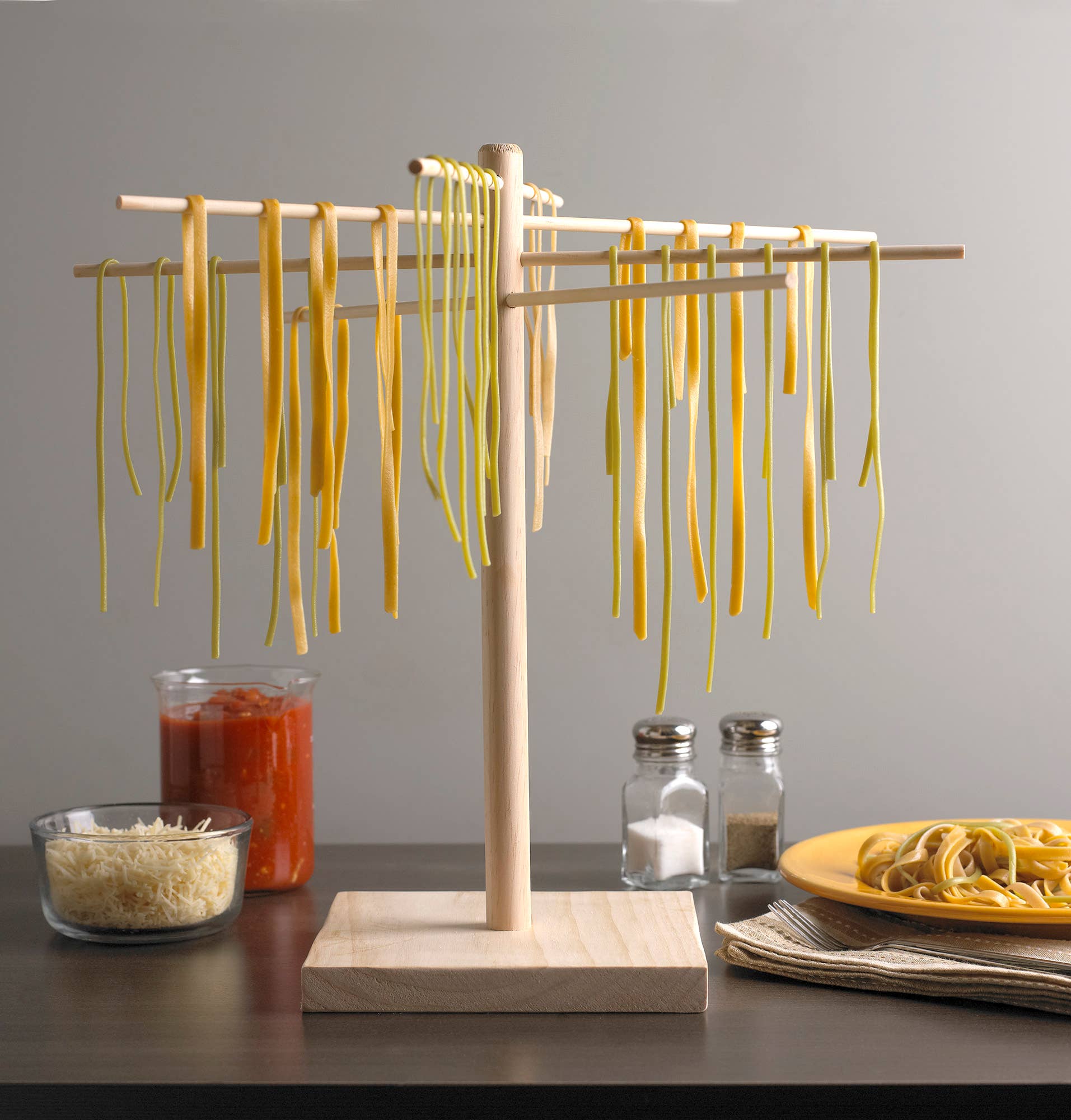 Fox Run Brands - Wholesale Pasta Maker - Fox Run Pasta Drying Rack, Wood, 17.5" x 17.5" x 16.5"3