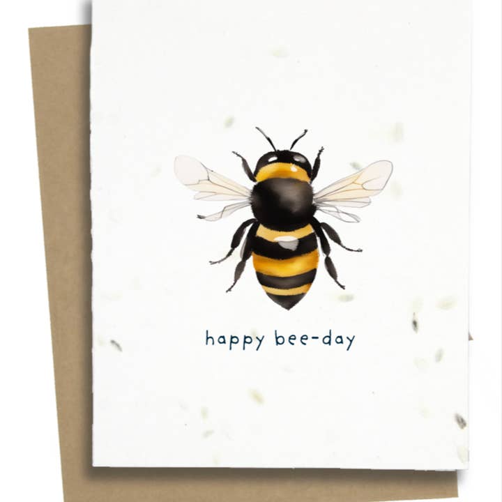 Greet n' Grow Plantable Cards - Wholesale Birthday Card - Bee Birthday Card
