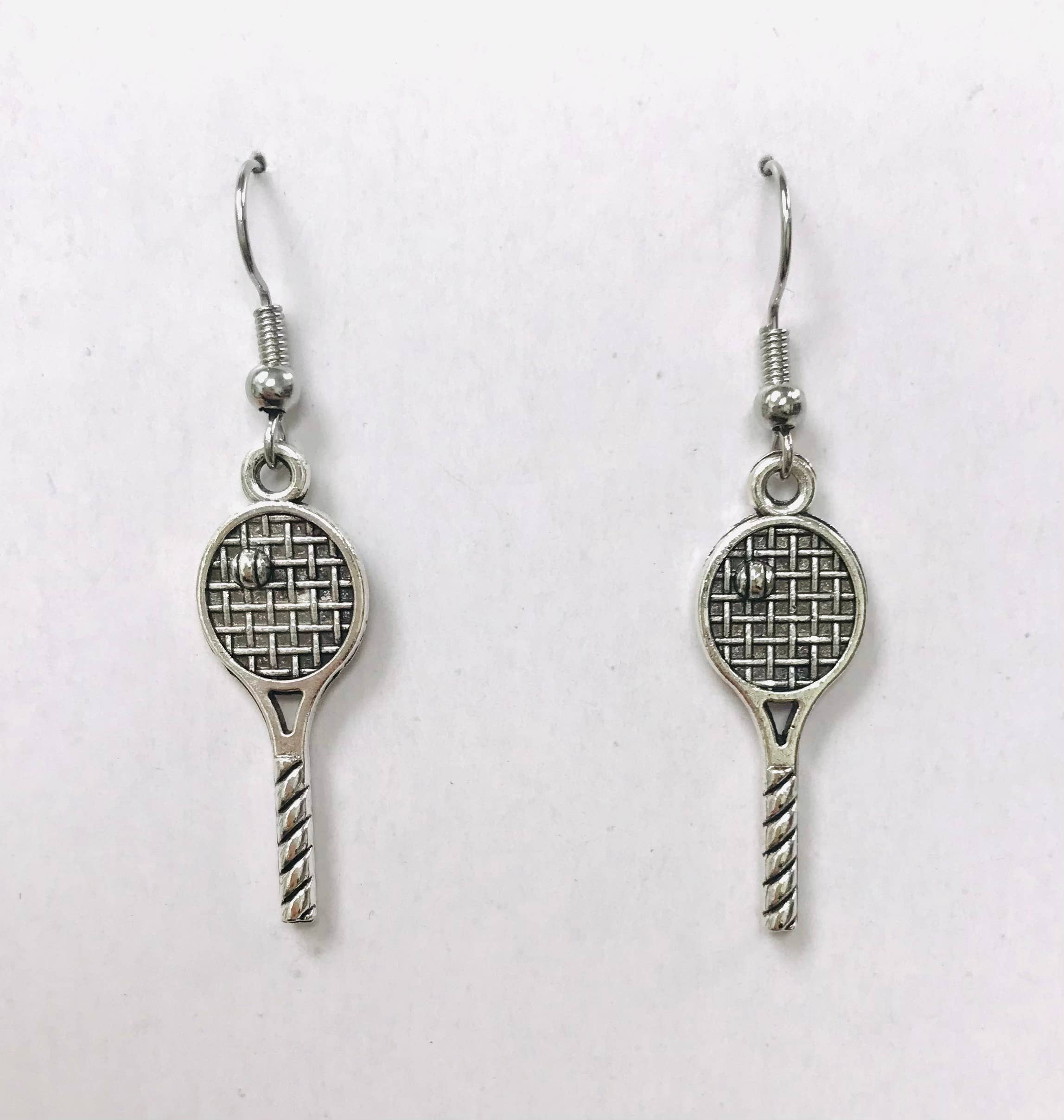SimpleNGreat - Wholesale Dangle Earrings - Tennis Racket Earrings  0