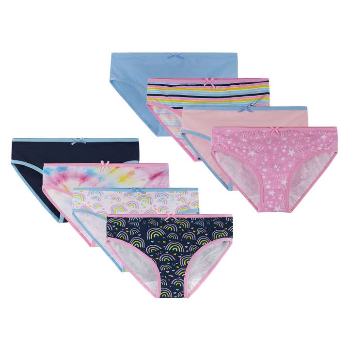 Andy & Evan - Wholesale Swim Bottoms - Kids - Girls Toddler / Tween Eight Pack Bikini Brief