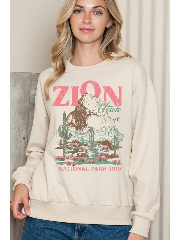 Zion National Park Utah - Molleton à encolure ronde pour hommes pour la vente par BouTeeQue Closet