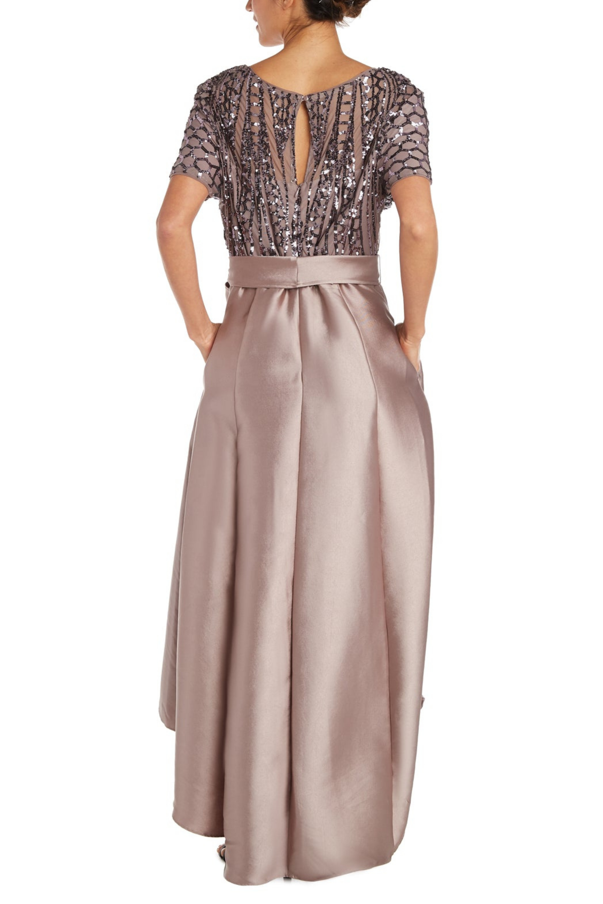 New Yorker's Apparel – wholesale Gown – Women's – RM Richards Sequin Hi-Lo Evening Dress (MORE COLORS)3