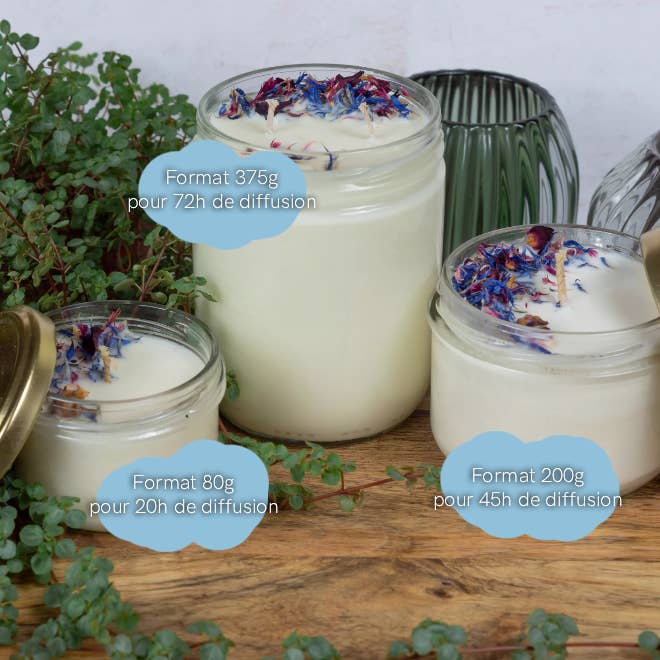 Lilium Blanc - Wholesale Jar/Filled Candle - Soy Wax Melon Candle & Flower Petals5