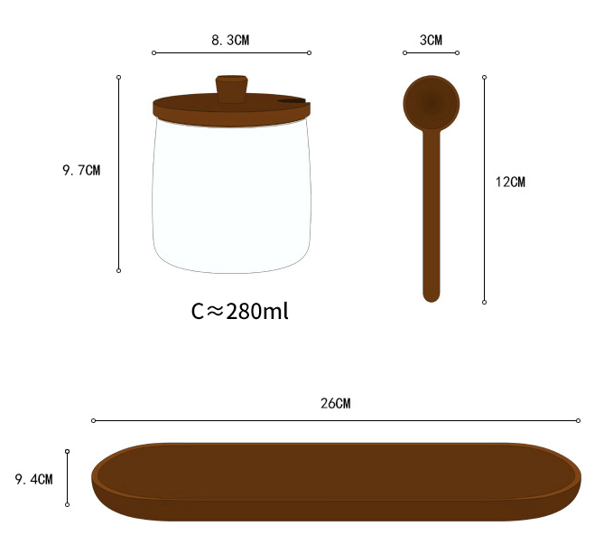 Homerely (We Cover All Import Duties) – wholesale Jar – Lead-Free Glass Seasoning Bottle Set2
