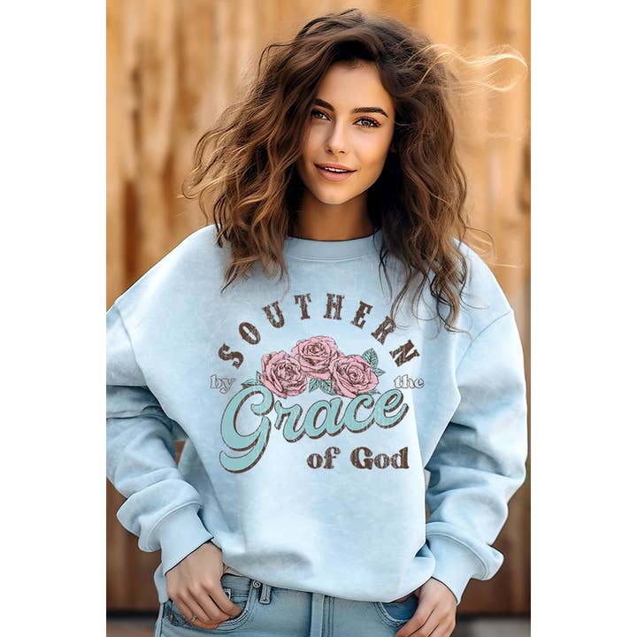 HRTandLUV - Wholesale Sweatshirt - Women's - GRACE OF GOD MINERAL GRAPHIC SWEATWHIRTS