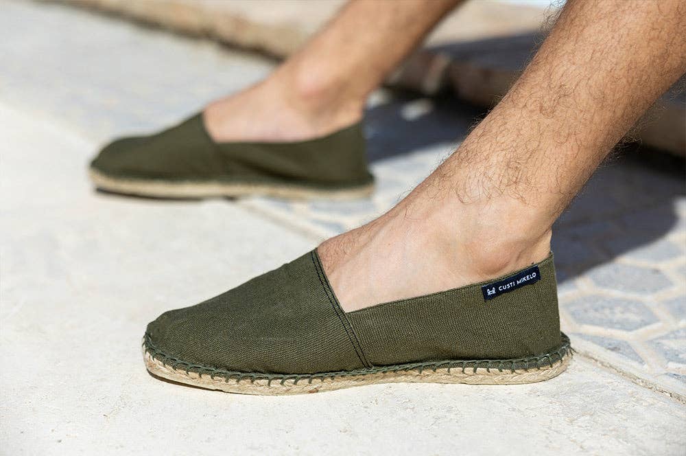 Custi Mikelo: Men's Clothing & Christmas Gifts - Wholesale Slides - Men's - Green espadrille3