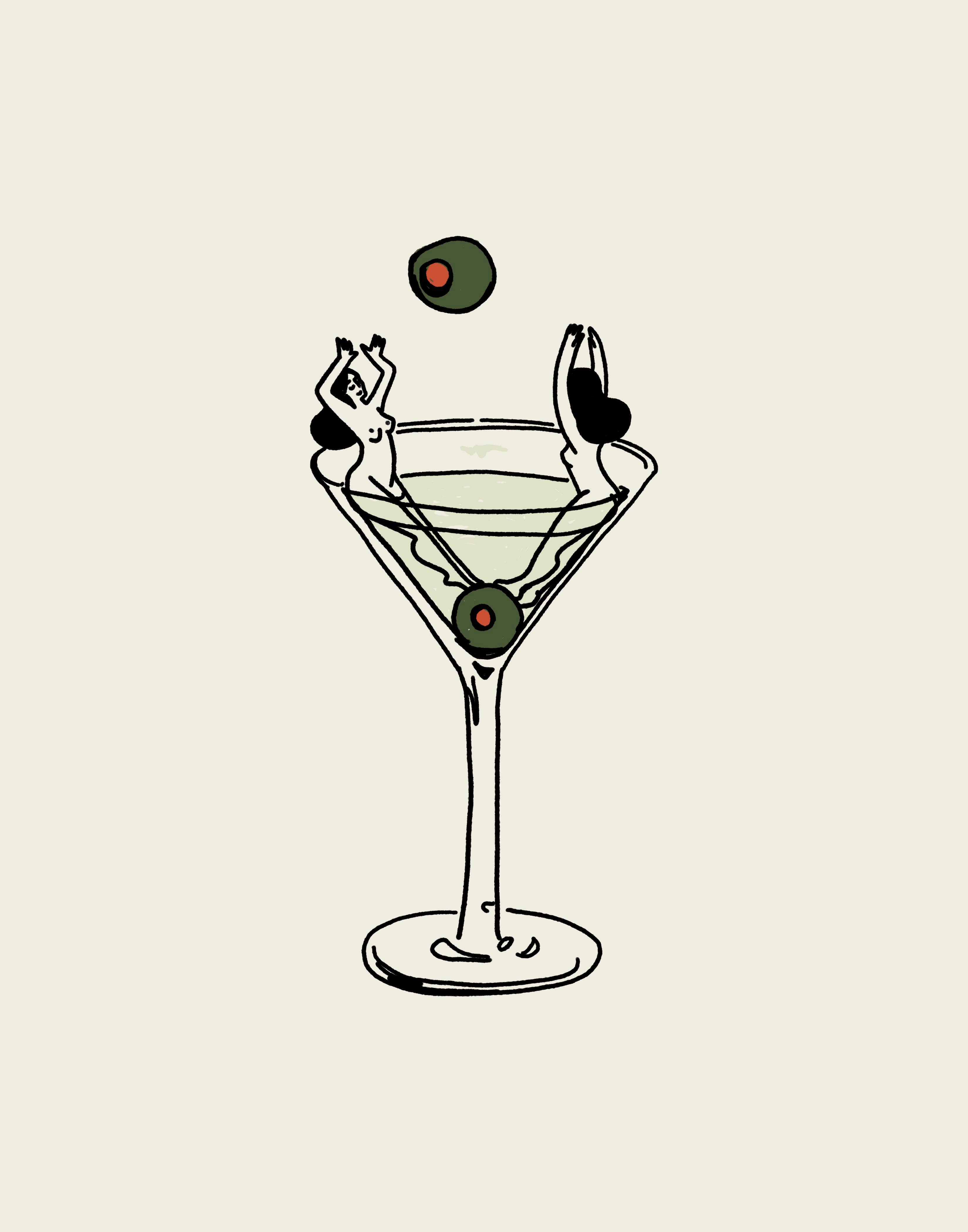 Tumbleweed Design Studio - Wholesale Art Print - "Martini Girls" Wall Art Print Retro Vintage Bar Home Decor2
