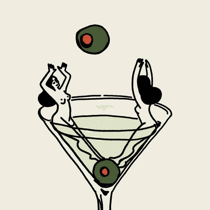 Tumbleweed Design Studio - Wholesale Art Print - "Martini Girls" Wall Art Print Retro Vintage Bar Home Decor2