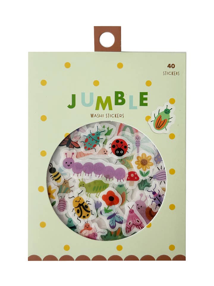 Bugs Jumble Washi Stickers for wholesale by Girl of All Work
