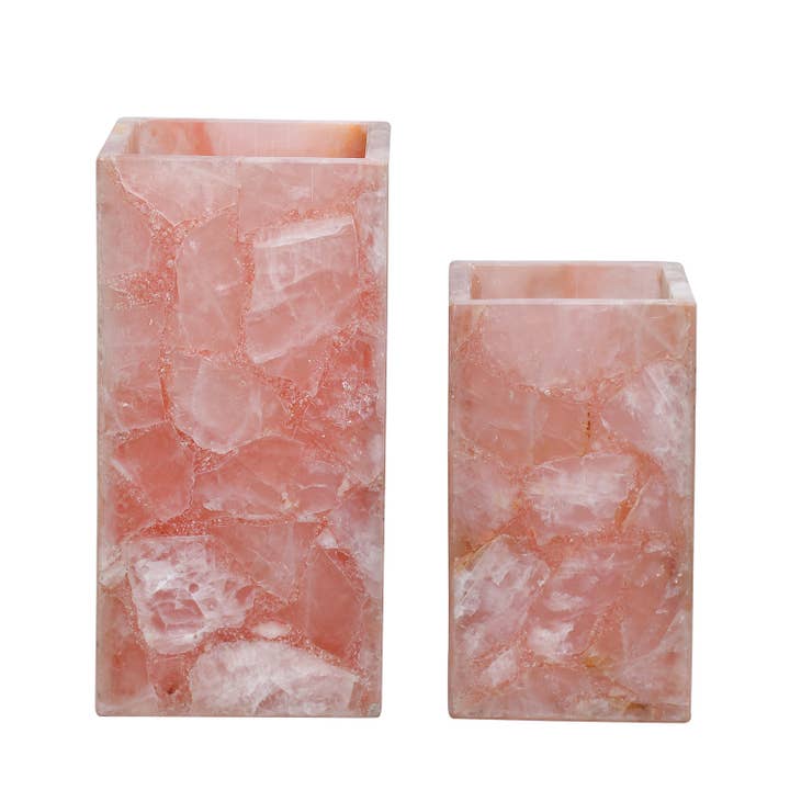 Vaso da fiori composito in quarzo rosa per la vendita all'ingrosso da parte di OUTPOST ORIGINAL