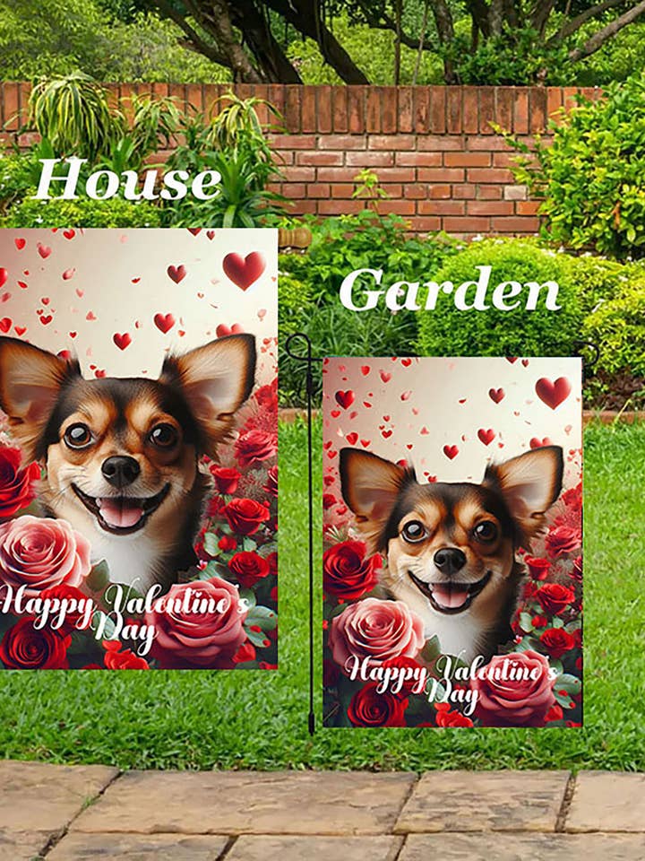 Chiweenie BW - Drapeau de Maison Valentine pour la vente par Best of Breed Products