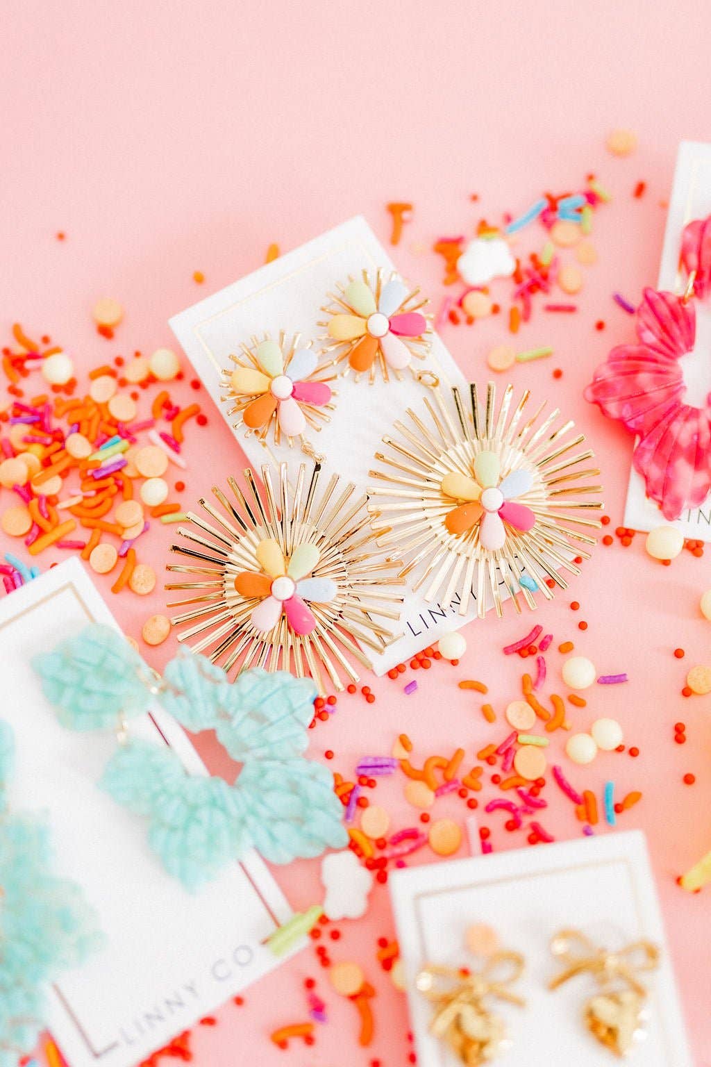 LINNY CO - Wholesale Dangle Earrings - Fiona Statement Earrings - Multi6