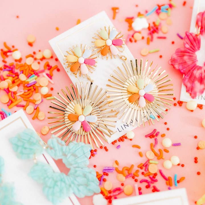 LINNY CO - Wholesale Dangle Earrings - Fiona Statement Earrings - Multi6