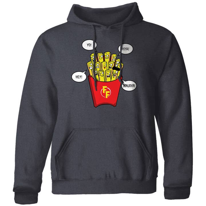 Hola Fries - Sudadera con capucha de forro polar de 7.8 oz para venta al por mayor de Jester Clothing Company