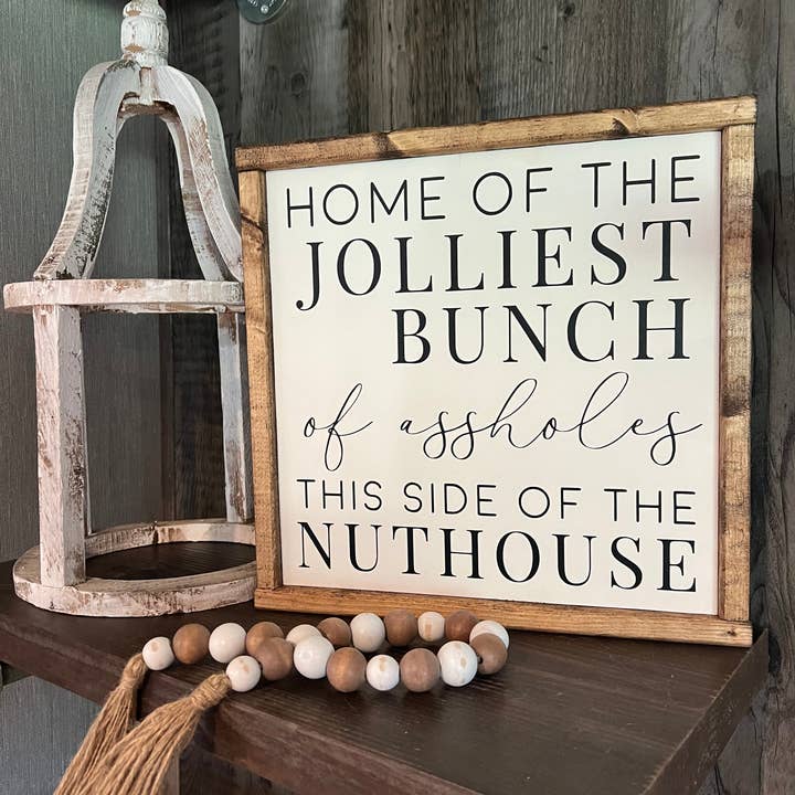 The Blonde Barn - Wholesale Sign - Home of the Jolliest bunch of - Christmas signs