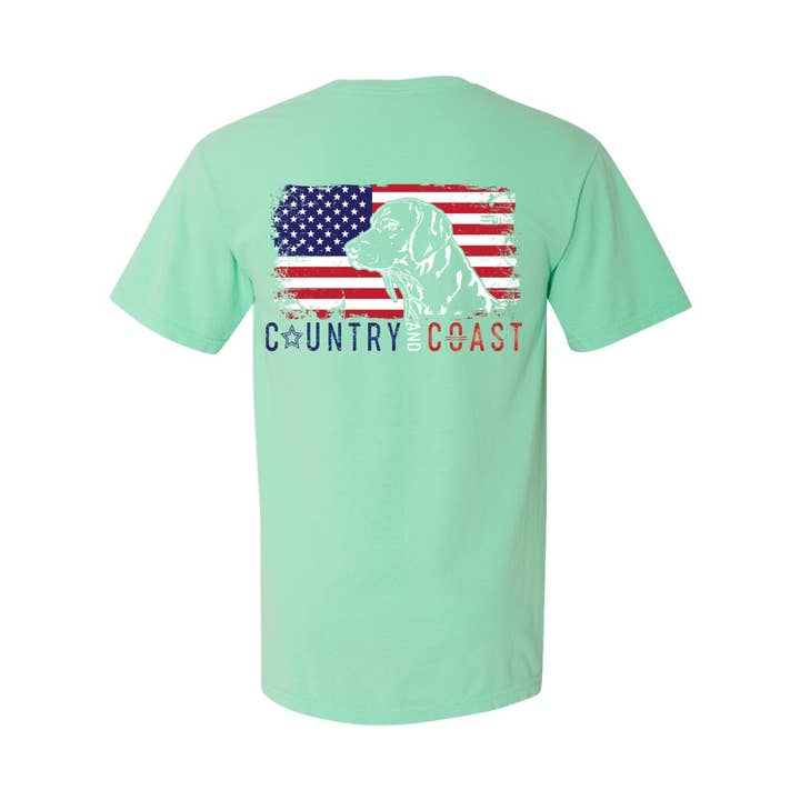 Summer Dog & Flag Tee for wholesale by Country & Coast