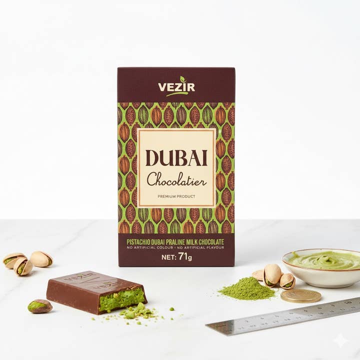 Dubai Chokladkaka 71g Pistagepralin Halal Turkisk för wholesale av Aladdin