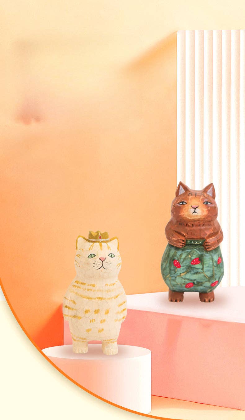 Gohobi （We cover U.S. import duties） - Venta al por mayor Figura decorativa - Adorno grande de gato de madera artesanal Gohobi15