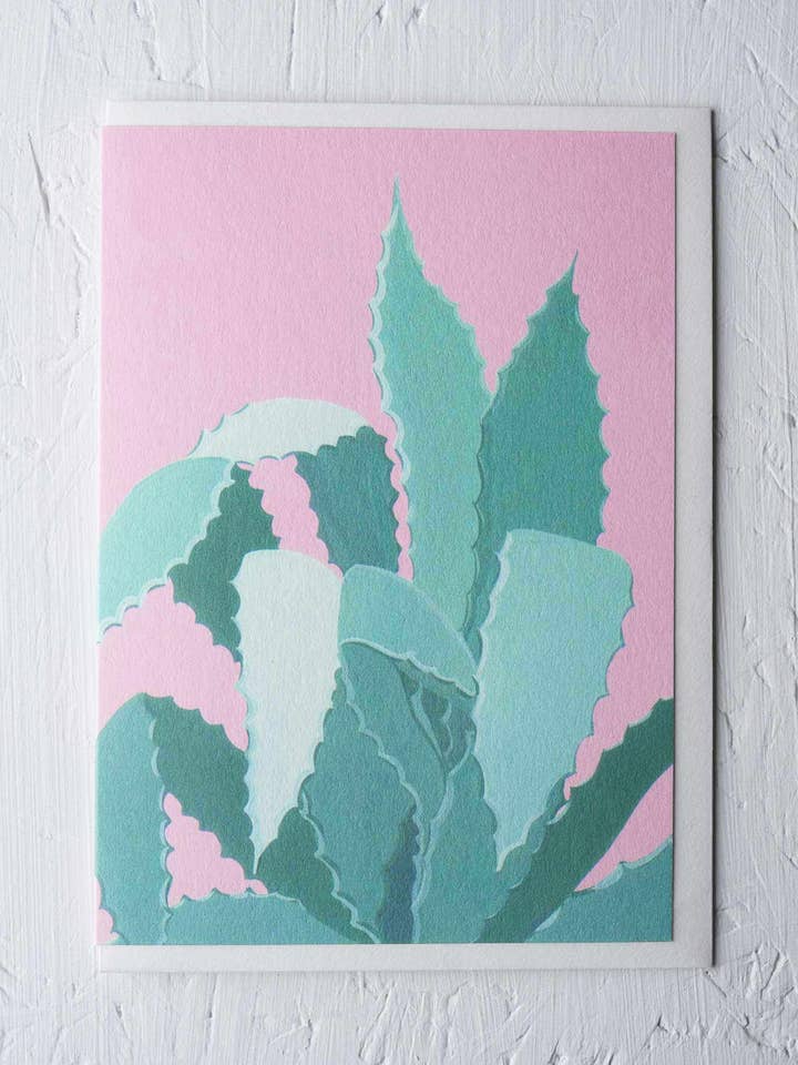 Wisley Agave Greeting Card for wholesale by Stengun Drawings
