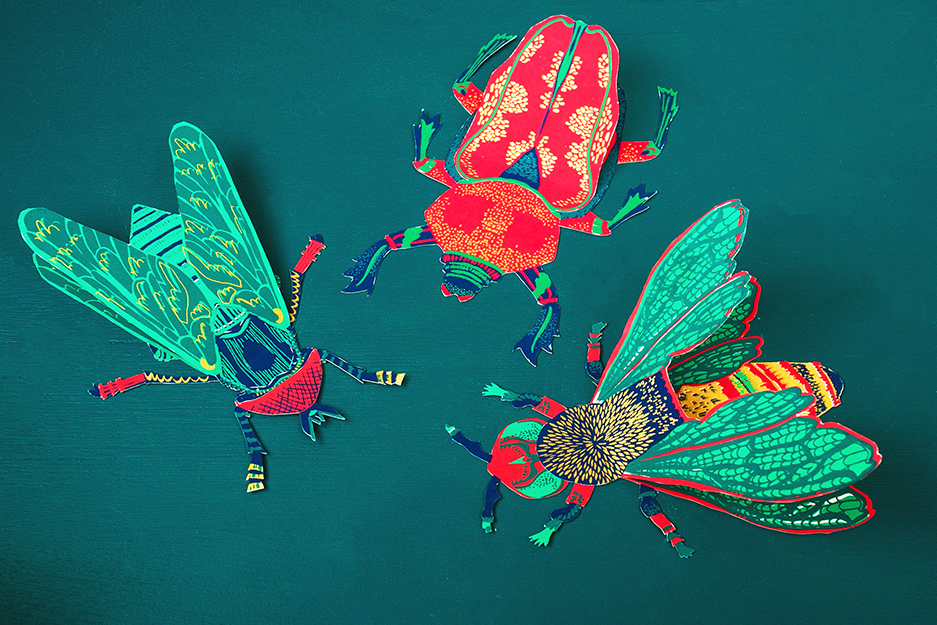 East End Press – Engroshandel Hverdagshilsen kort – Scarab Beetle lykønskningskort5