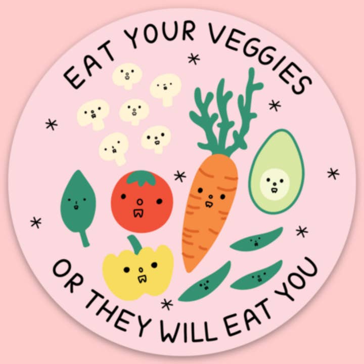 Tender Ghost - Wholesale Sticker - Eat Your Veggies Sticker