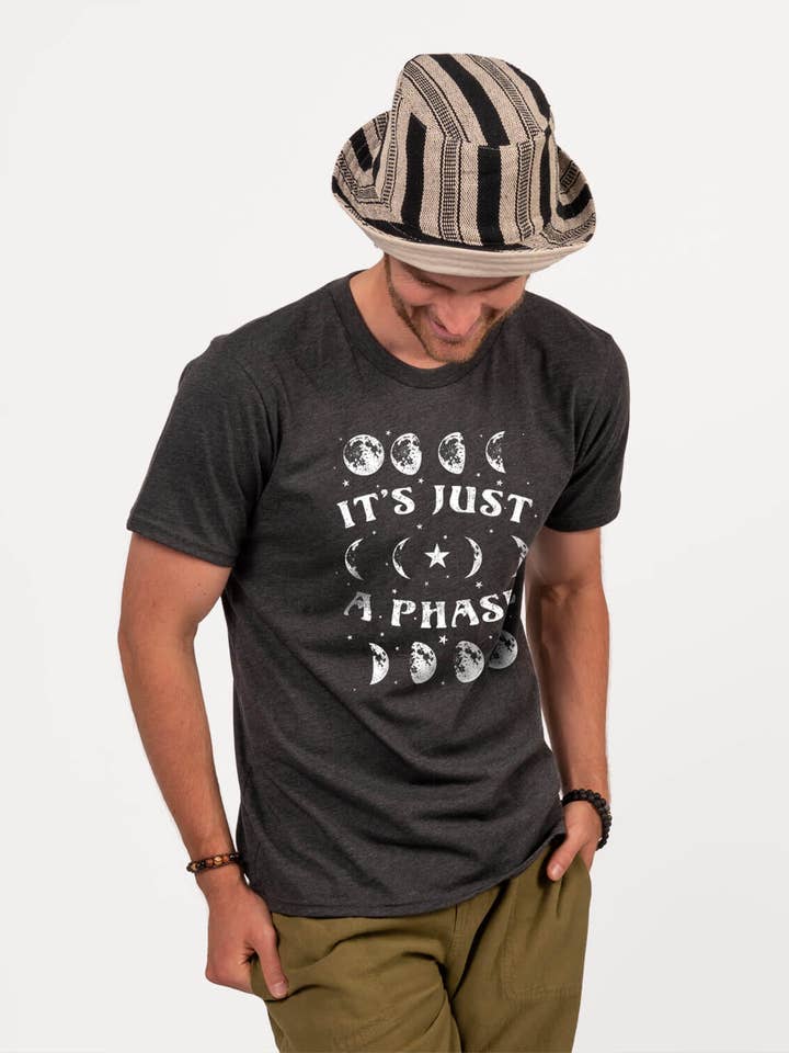 It's Just A Phase Moon Recycled T-Shirt - Unisex - Moon Tees for wholesale by Soul Flower