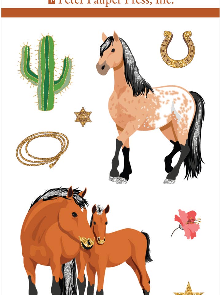 Horses Sticker Set for wholesale by Peter Pauper Press