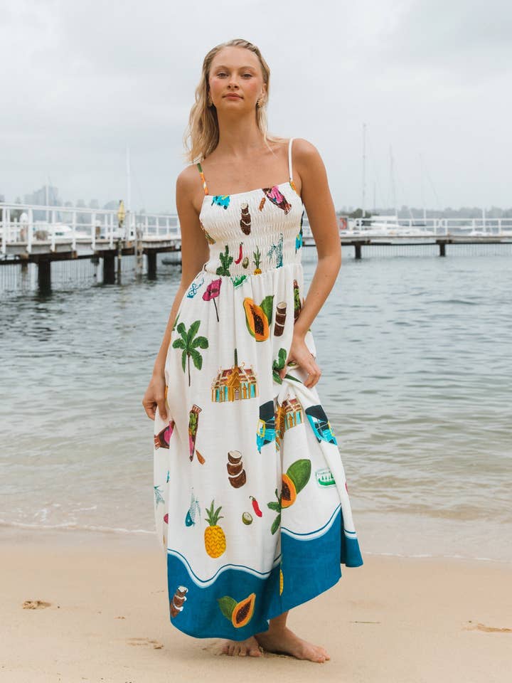 TROPICAL MIDI DRESS for wholesale by Global Fashion House