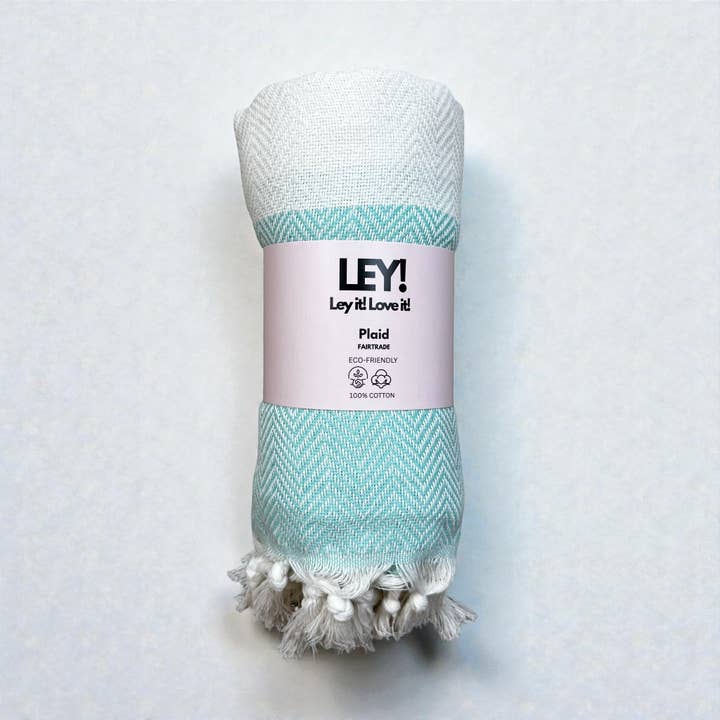LEY! Plaid - Herringbone - Light Blue for wholesale by LEY!