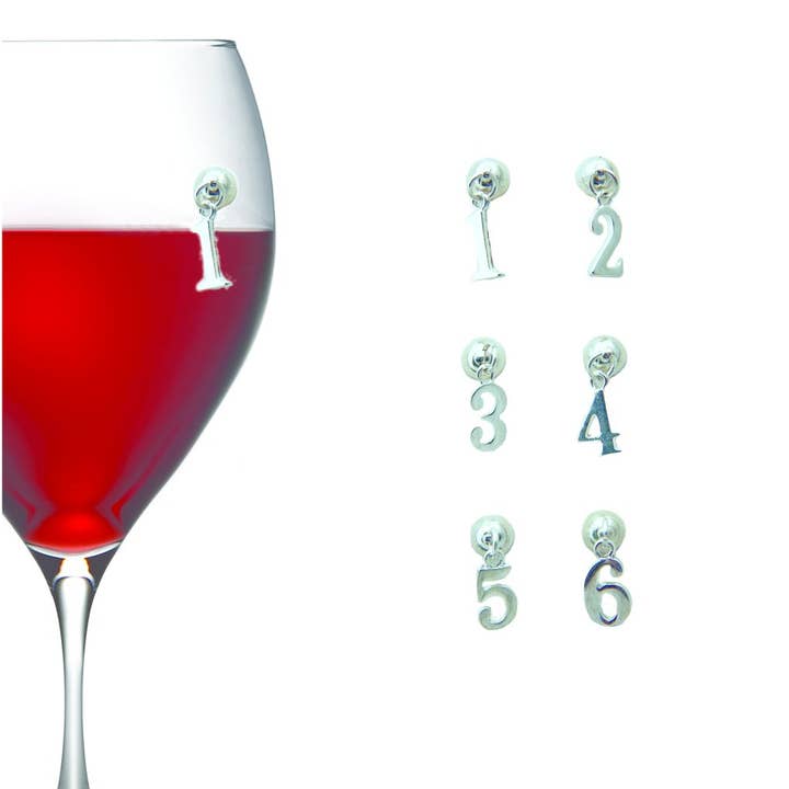 Numbers 1-6 Sammlung für den Großhandel von Going Stemless Magnetic Cocktail Charms