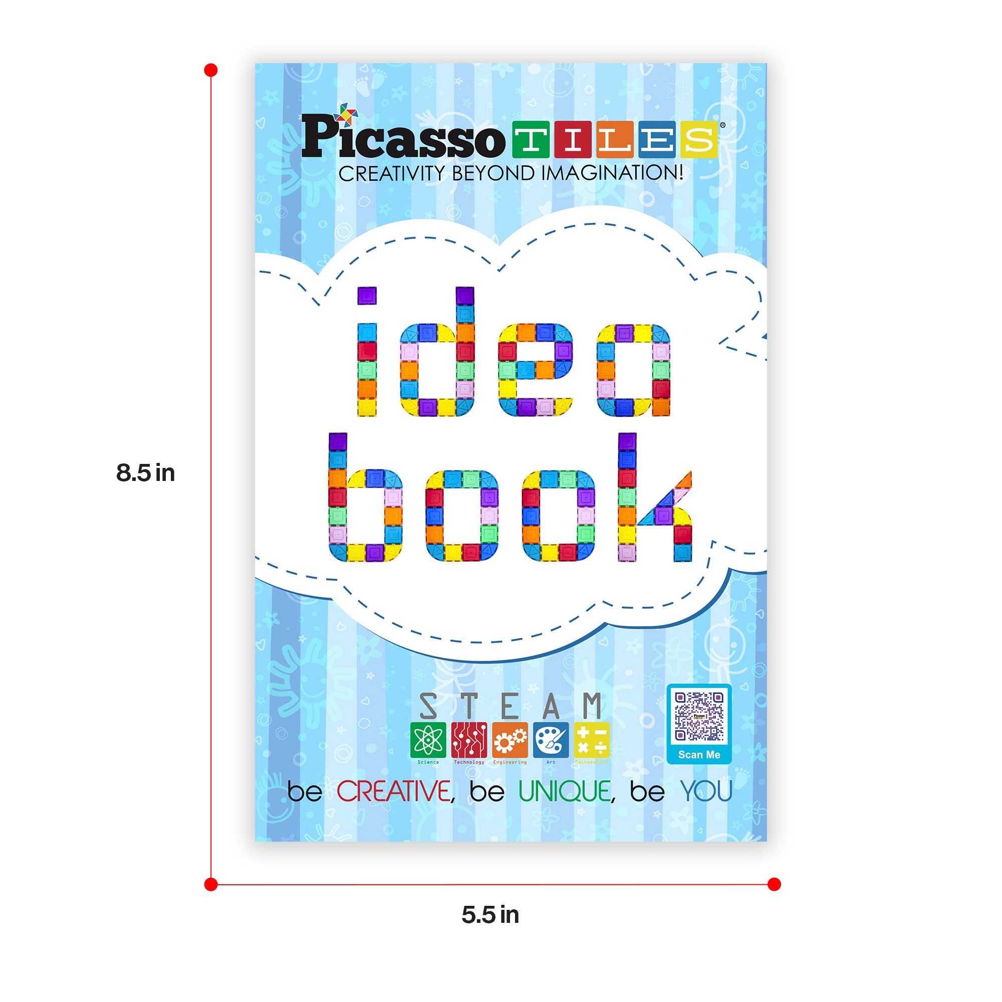 PicassoTiles – wholesale Building set – Child – PicassoTiles Idea Book for Toy Magnet Building Tile Set8