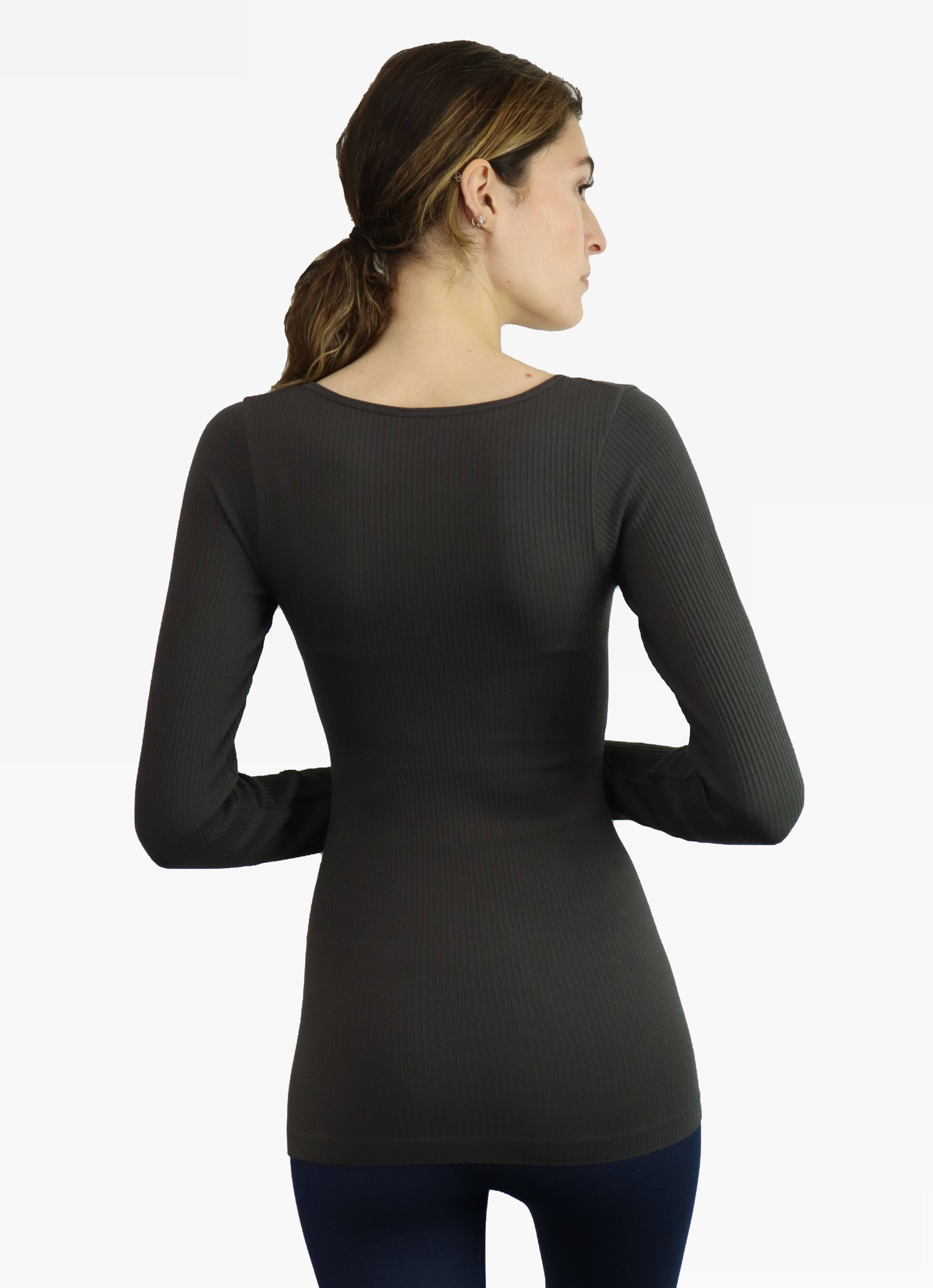 ELIETIAN – Großhandel Strickoberteil – Damen – Geripptes, beidseitiges Langarmshirt25