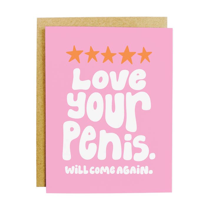 Five Star Penis Greeting Card for wholesale by KANDS.CO