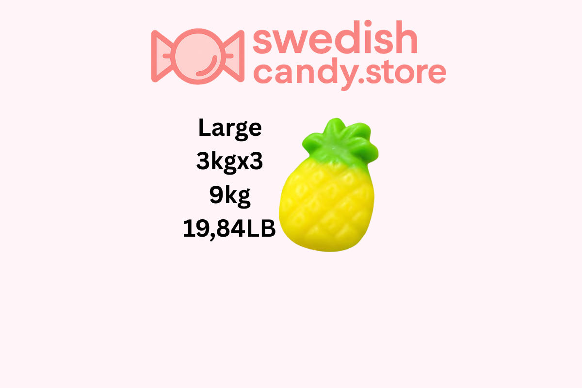 Swedish Candy.Store - Swedish Candy - Wholesale Gummy - Swedish Candy Pineapples/Ananas 3kg/6.61lb2