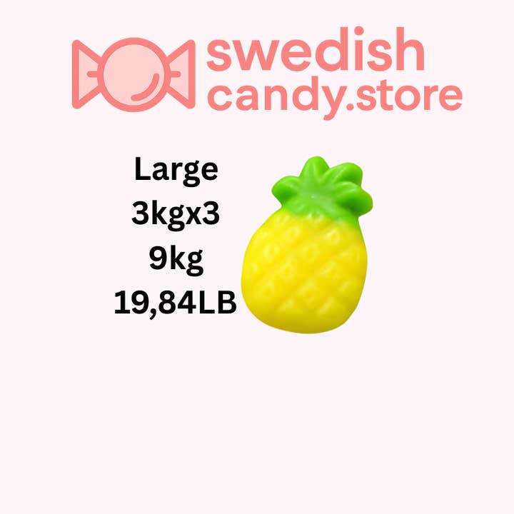 Swedish Candy.Store - Swedish Candy - Wholesale Gummy - Swedish Candy Pineapples/Ananas 3kg/6.61lb2
