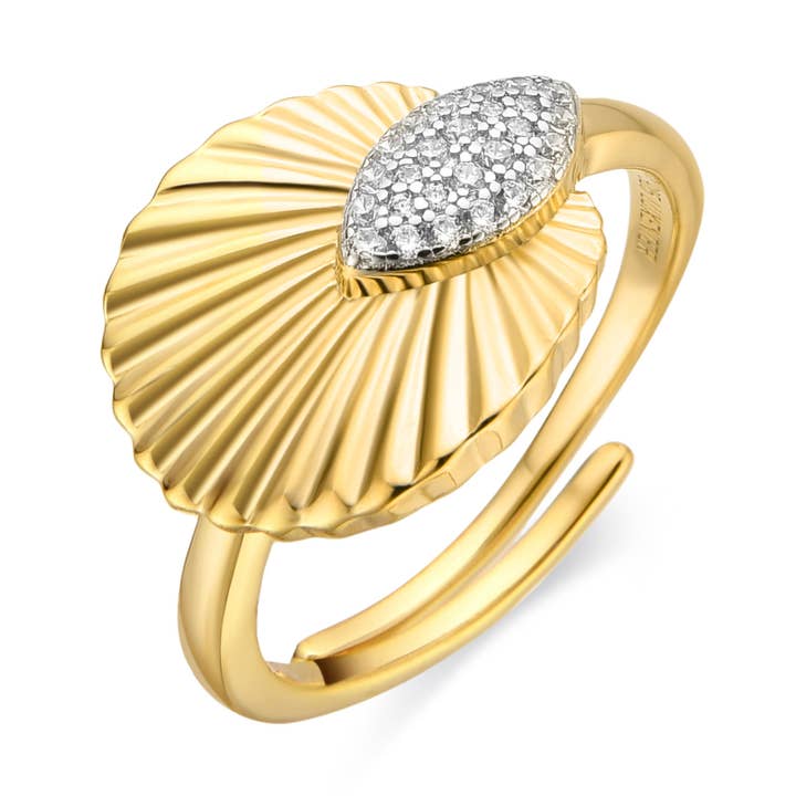 Anillo Luxenter de Plata de Ley 925 y Circonita Brillante acabado oro 18k - Drakfar para venta al por mayor de Luxenter