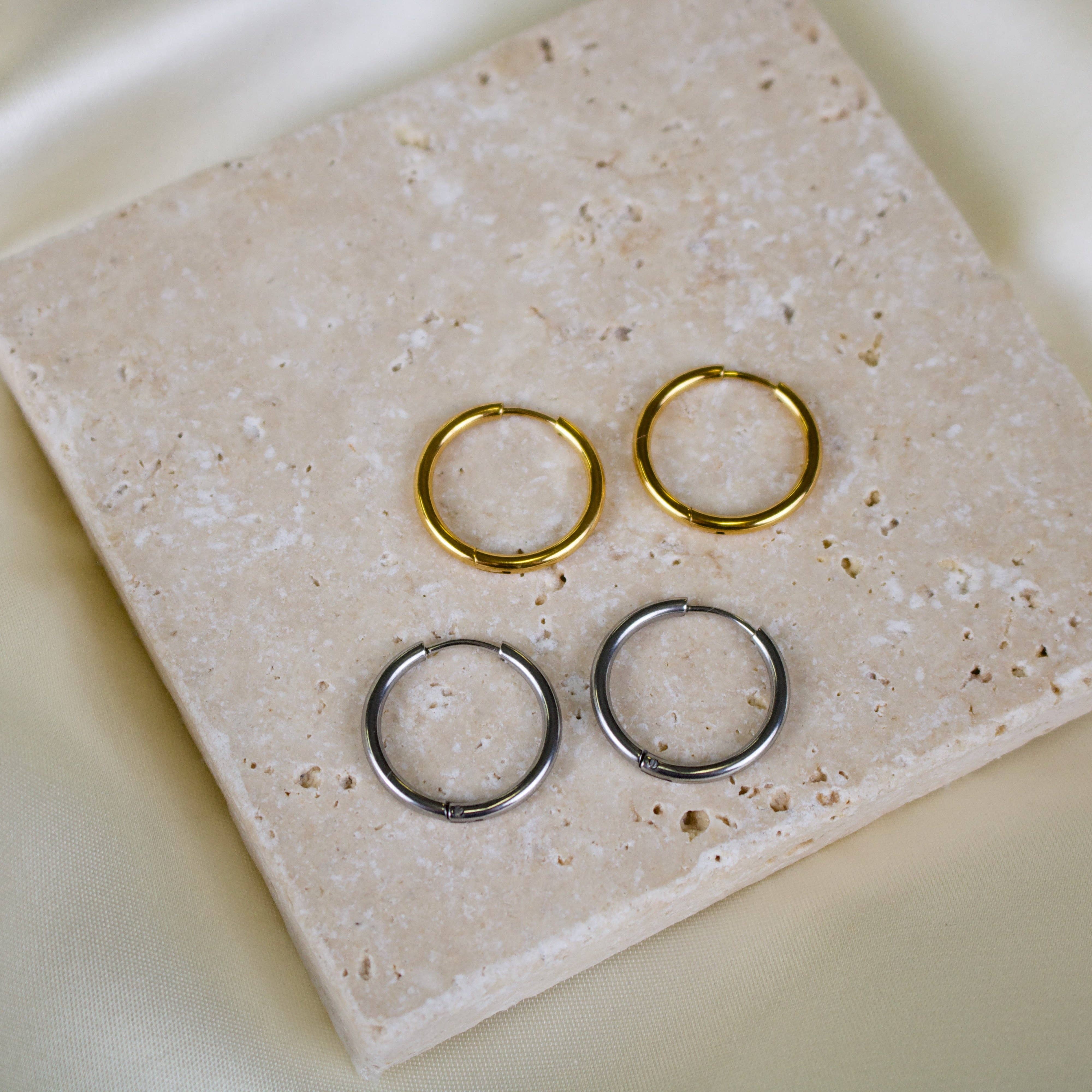 TISH jewelry - Wholesale Hoop Earrings - Sage // Simple Round Hoops1