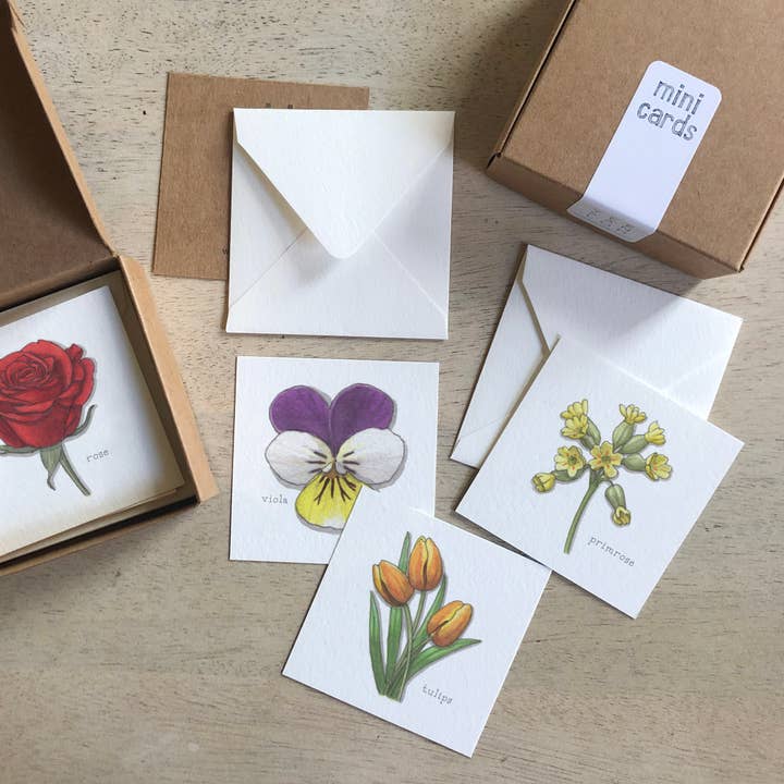 Mini Cards Set / Flowers 02 for wholesale by Yeesan Loh